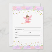 Remplir invitation fée rose or (Devant)