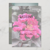 Remplir le Faire-part de mariage floral blanc (Devant / Derrière)