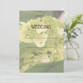 Remplir le Faire-part de mariage floral blanc (Debout devant)