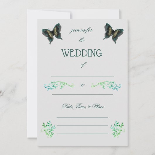 Remplir le Faire-part de mariage vide (Devant)