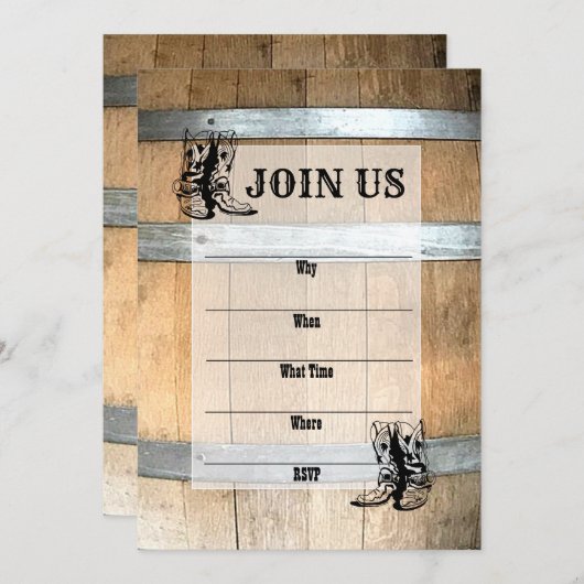 Remplissage manuscrit dans la carte d'invitation p (Devant / Derrière)