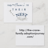 Remplissez carte de nid (Devant / Derrière)