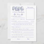 Remplissez la carte de jour pour les pères vierges (Devant)