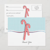 Remplissez la carte postale Merci de Noël vide (Devant / Derrière)