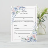 Remplissez Le Faire-part de mariage Floral Blanc (Debout devant)