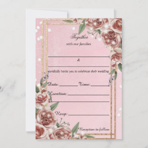 Remplissez Le Faire-part de mariage Floral Vierge