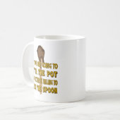 Remuez le pot lèchent la tasse de cuillère (Devant gauche)