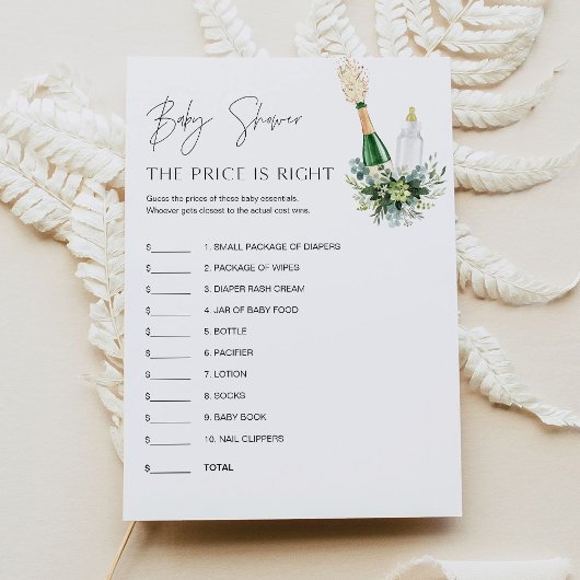REMY Devinez le prix Baby shower carte de jeu