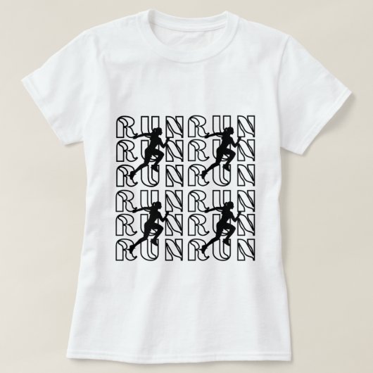 Ren als een meisje T-shirt (Design voorkant)