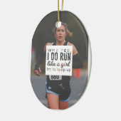 Ren als 'n meisje. keramisch ornament (Links)