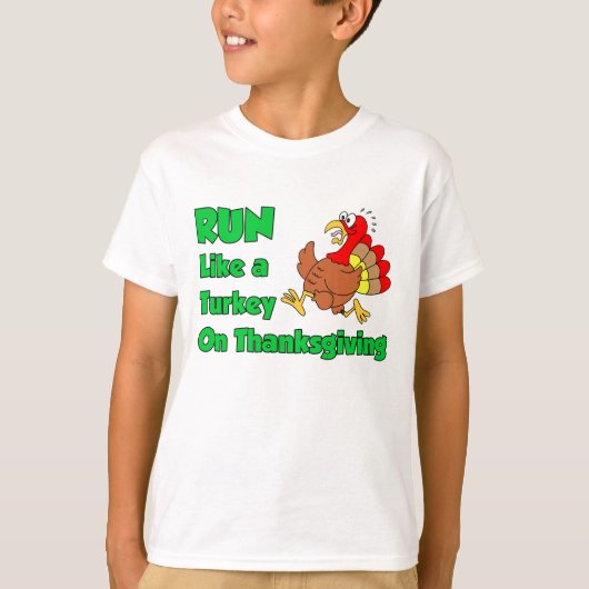 Ren als Turkije op Thanksgiving T-shirt (Voorkant)