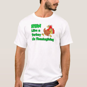 Ren als Turkije op Thanksgiving T-shirt