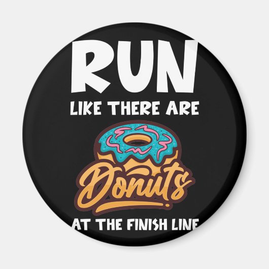 Ren alsof er donuts zijn op de finse marathon magneet (Voorkant)