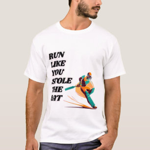 Ren alsof je de knuppel hebt gestolen t-shirt