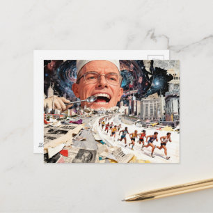 Ren! De Tandarts Komt A Surrealistische AI Collage Briefkaart