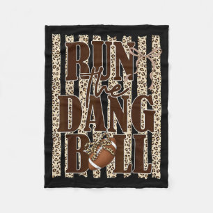 Ren de verdomde bal Luipaard Football Game Day Fleece Deken