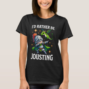 Ren Faire eerder steekspel dabbing middeleeuwse ko T-shirt