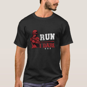 Ren I daag je grappige honkbal catcher Honkbal Pla T-shirt