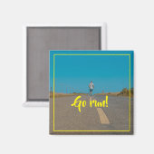 Ren! Road Motivation Inspiration Magnet Magneet (Voorkant / Achterkant)