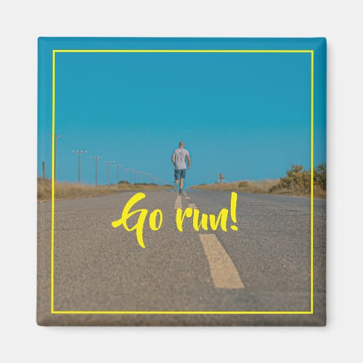 Ren! Road Motivation Inspiration Magnet Magneet (Voorkant)