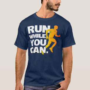 Ren terwijl ik een jogging marathon kan runnen t-shirt