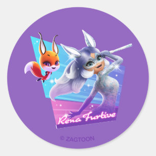 Rena Furtive Graphic Ronde Sticker