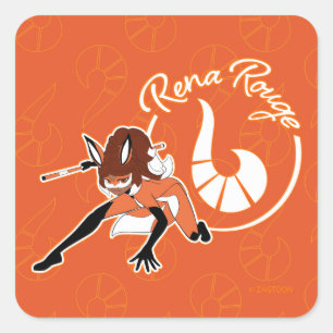 Rena Rouge Badge Vierkante Sticker