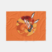 Rena Rouge Oranje badge Fleece Deken (Voorkant (Horizontaal))