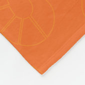 Rena Rouge Oranje badge Fleece Deken (Hoek)