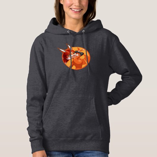 Rena Rouge Oranje badge Hoodie (Voorkant)