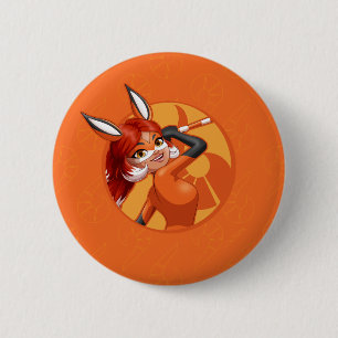 Rena Rouge Oranje badge Ronde Button 5,7 Cm