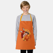 Rena Rouge Oranje badge Schort (Gedragen)