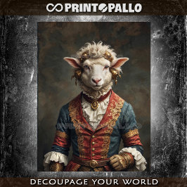 Renaissance adellijke schapen in koninklijke kledi tissuepapier