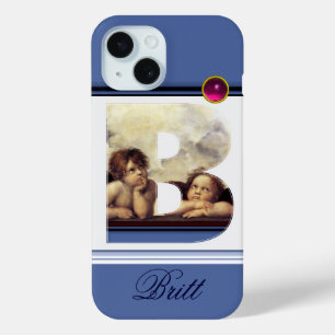 RENAISSANCE ANGEL B LETTER Winged Cherub Monogram