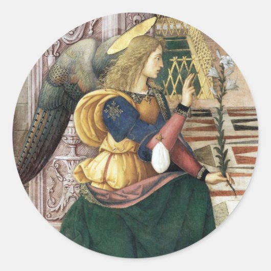 Renaissance Angel Kerst stickers Pinturicchio (Voorkant)
