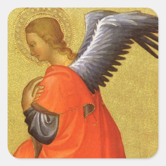 Renaissance Angel van de kapitein van het Bambino  Vierkante Sticker (Voorkant)