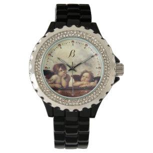 RENAISSANCE ANGELS /Winged Cherubs Monogram Horloge