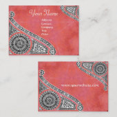 RENAISSANCE ARCHITECT, Architectuur, Antiek Roze Visitekaartje (Voorkant / Achterkant)