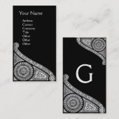 RENAISSANCE ARCHITECT ,ARCHITECTUUR Monogram 1 Visitekaartje (Voorkant / Achterkant)