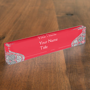 RENAISSANCE ARCHITECT, Architectuur, rood wit Naambordje