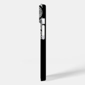 RENAISSANCE ARCHITECT Black White Gem Monogram Case-Mate iPhone Case (Achterkant / Links)