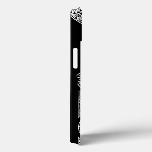 RENAISSANCE ARCHITECT Black White Gem Monogram Case-Mate iPhone Case (Achterkant / Rechts)