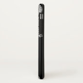 RENAISSANCE ARCHITECT Black White Gem Monogram Case-Mate iPhone Case (Achterkant/links)