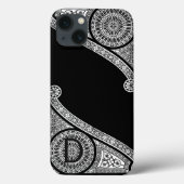 RENAISSANCE ARCHITECT Black White Monogram Case-Mate iPhone Case (Achterkant)