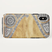 RENAISSANCE ARCHITECT BROWN PARCHEMENT Case-Mate iPhone CASE (Achterkant (horizontaal))