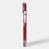 RENAISSANCE ARCHITECT Marsala Red Monogram Case-Mate iPhone Case (Achterkant / Links)