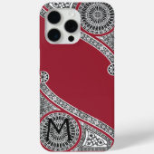 RENAISSANCE ARCHITECT Marsala Red Monogram Case-Mate iPhone Case (Achterkant)