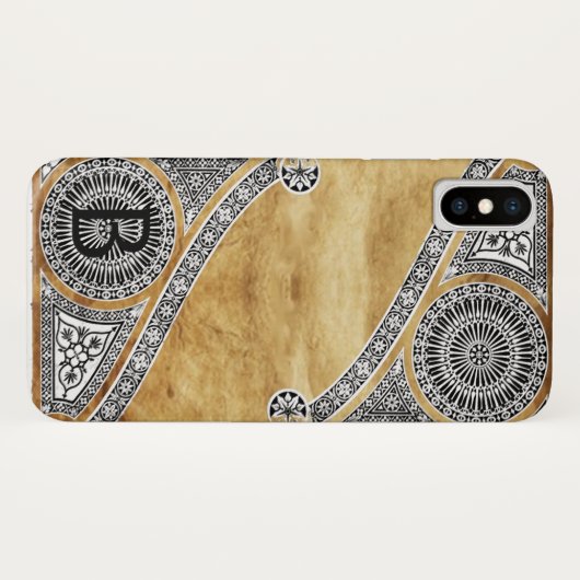 RENAISSANCE ARCHITECT Parchment Monogram Case-Mate iPhone Case (Achterkant (horizontaal))