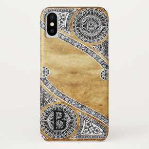 RENAISSANCE ARCHITECT Parchment Monogram iPhone X Hoesje