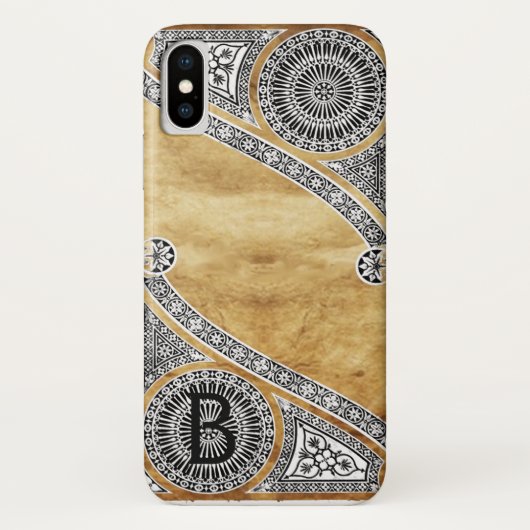 RENAISSANCE ARCHITECT Parchment Monogram Case-Mate iPhone Case (Achterkant)